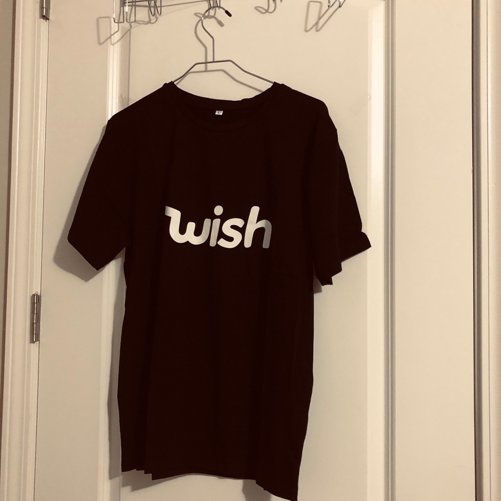 Wish Classic Black Tee with White Logo